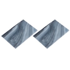 2 Pcs Stained Glass Sheet Mosaic Tile 7.9 Inch x 5.9 Inch Gray