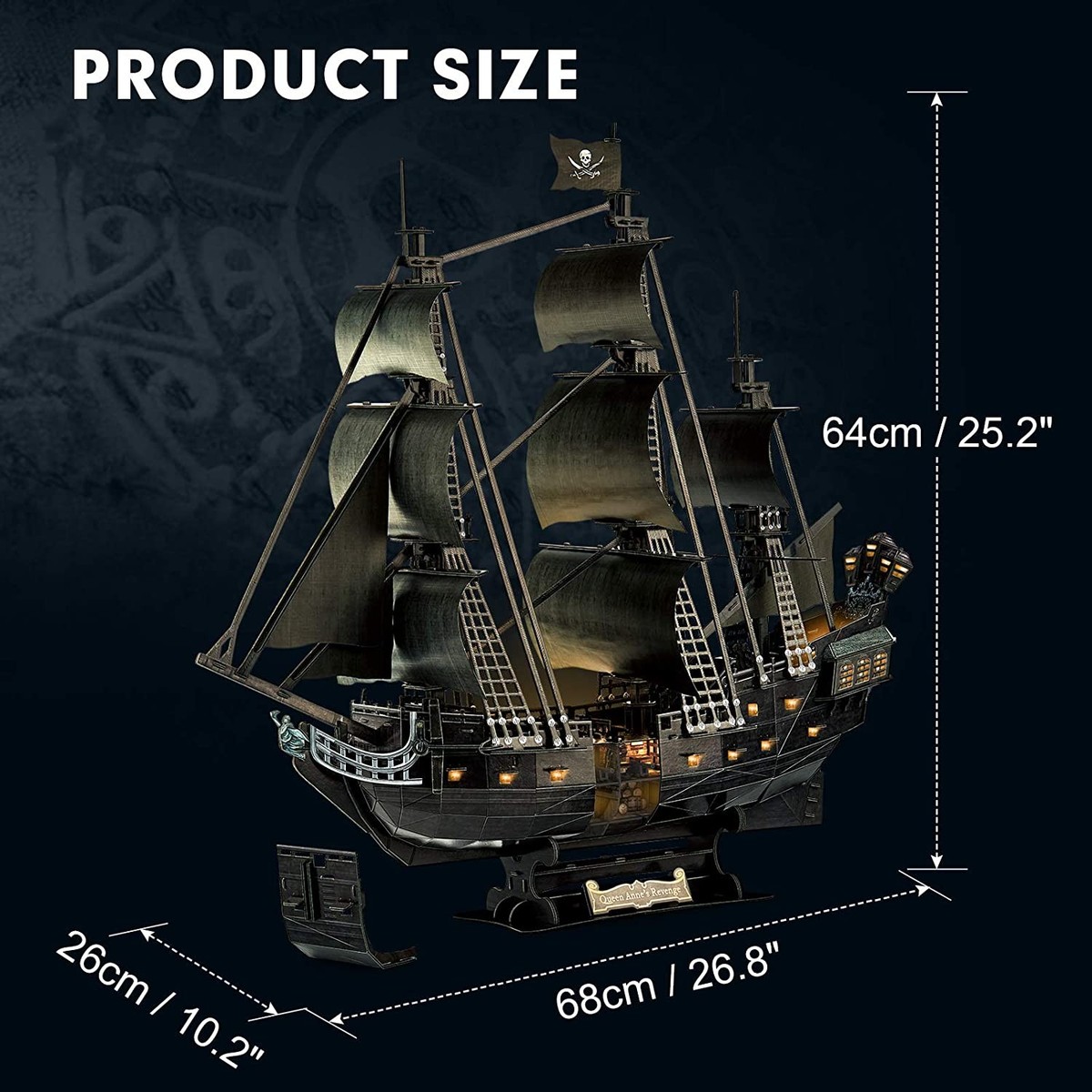CubicFun 3D Puzzle QUEEN ANNE'S REVENGE - L522H