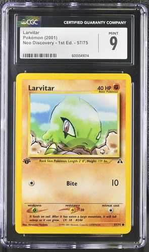 Larvitar (1st Edition) graded CGC 9 for sale on eBay