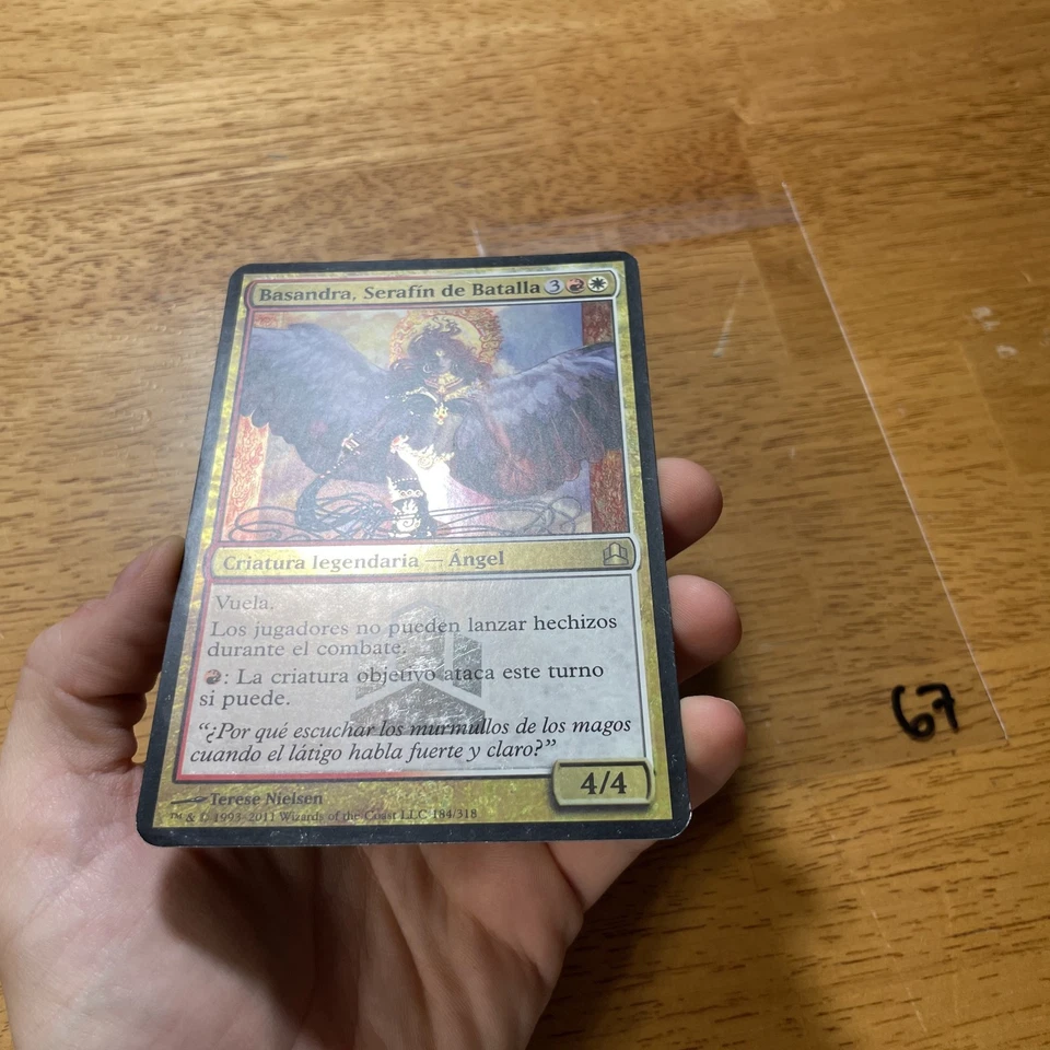 🦅 Basandra Battle Seraph MTG Commander Promo Oversize Serafín de Batalla Sp L67 - Image 3 of 4