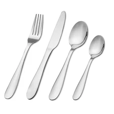-Lucent- 24 Piece Set Silverware Stainless Steel Home Kitchen Flatware Includ...