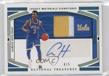 2020-21 Panini National Treasures Collegiate Emerald 4/5 Aaron Holiday Auto 0am1
