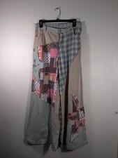 Easel Patchwork Mix N Match Washed Pants Mult...