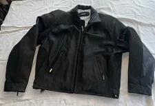 BMW Motorrad Black Leather Jacket 46R