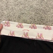 Y2K Victorias Secret PINK VS Vintage Foldover Yoga Pants Roller Blade Capri Med