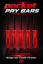 5x Red Promo Se For Snap On Tools 14 Shank Angled Pry Bar Screwdriver Gift