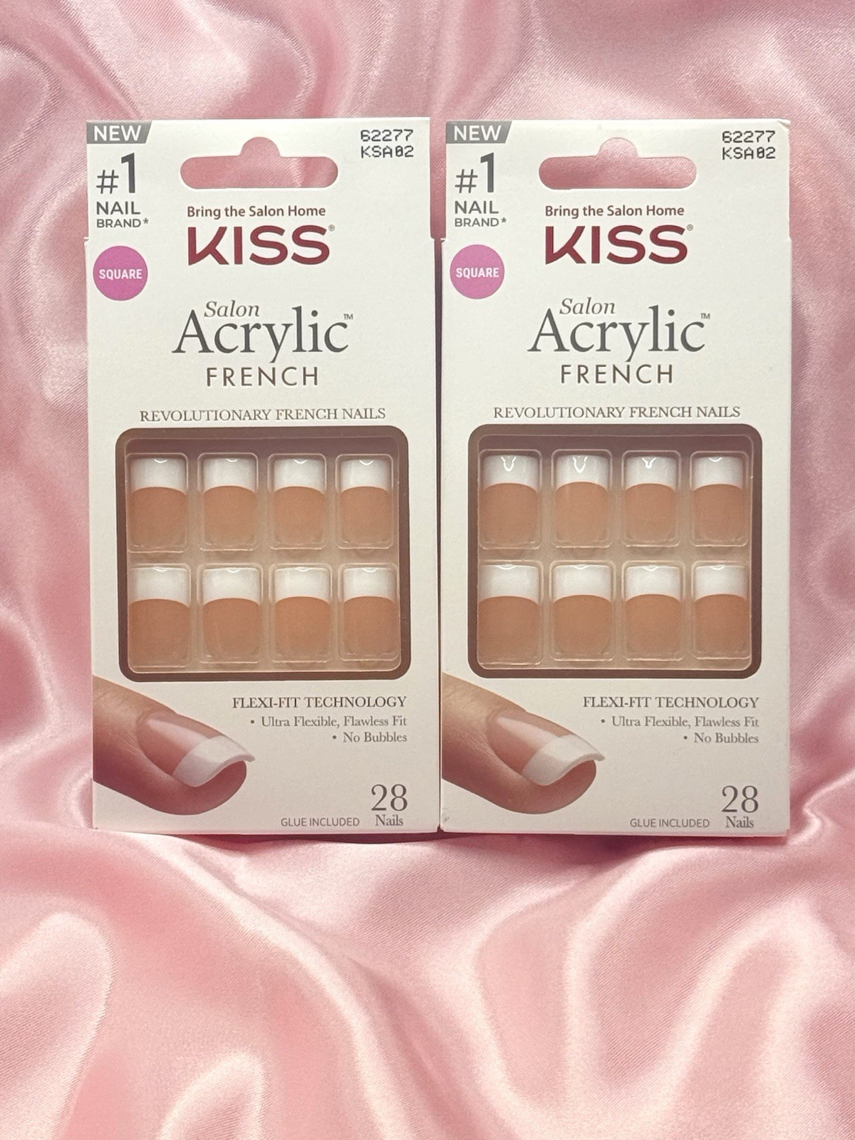 Kiss Salon Acrylic French Press-On Manicure Nails Medium 622