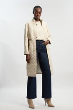 Karen Millen Leather Jacket Womens Relaxed Luxe Jackets & Coats