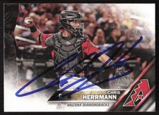 2016 Topps Update Chris Herrmann Auto Arizona Diamondbacks #US6 Card Signed