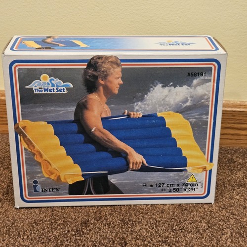 The Wet Seal Intex 58191 NEW Sealed Blue Yellow Raft Boogie Board Wave Surfer
