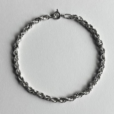 Italy vintage twist rope bracelet 925