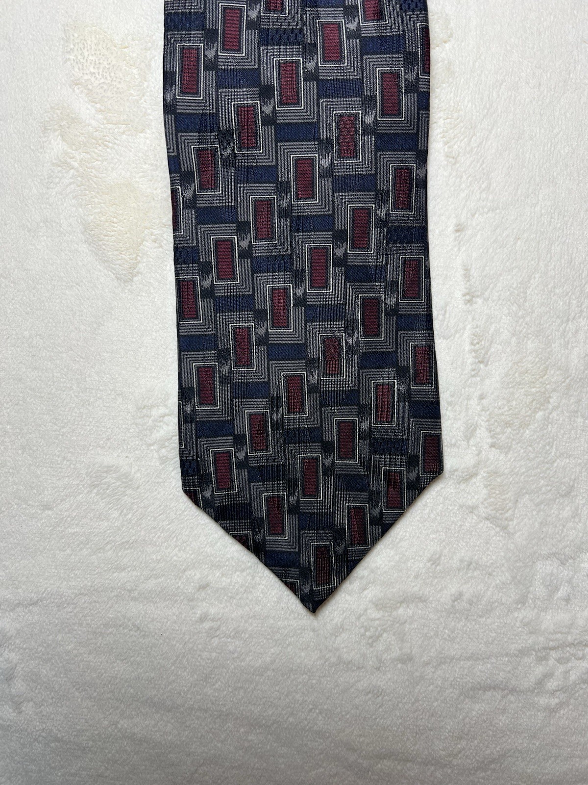 Ferrell Reed Nordstrom Mens NeckTie Blue Silk VTG Handmade Italy
