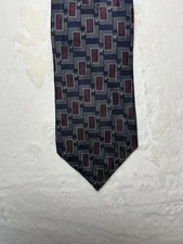 Ferrell Reed Nordstrom Mens NeckTie Blue Silk VTG Handmade Italy