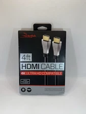 Rocketfish In-Wall HDMI Cable 4K Ultra HD Black 4 Feet / 1.2 Meters
