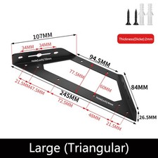 Heavy-duty Black Stainless Steel Brace Angle Bracket & Flat Brackets,With Screws