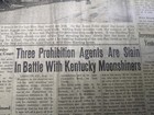 AUG 11, 1923 NEWSPAPER #2562-  PROHIBITION AGENTS SLAIN BY KENTUCKY MOONSHINERS  — photo 1
