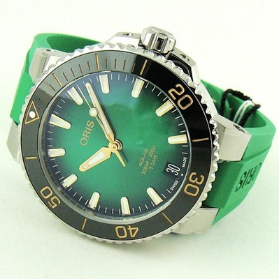 New 2026 Oris Aquis Date Rubber Green Dial 41mm 01 400 7769 4127-07 4 22 77FC