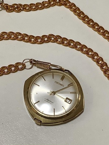 Seiko Skyliner Pocket Watch 1966 Mechanical 42mm Japan Vintage Rare Working - Picture 4 of 5