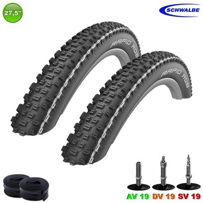 Schwalbe Rapid Rob Fahrradreifen weißer Streifen 57-584 ( 27,5 x 2,25)