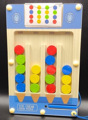 Eis Farbpuzzle Magnetisches Sortierbrett Montessori Spielzeug 39 Challenge Karten