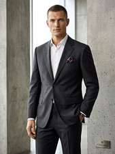 CANALI 1934 Suit Jacket Blazer Mens US46R Charcoal Grey 100 Wool Italy 2-Button