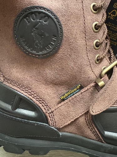 Stivali alti Polo Ralph Lauren Oslo da uomo taglia 10,5D HydroGuard scarpe impermeabili - Foto 4 di 9