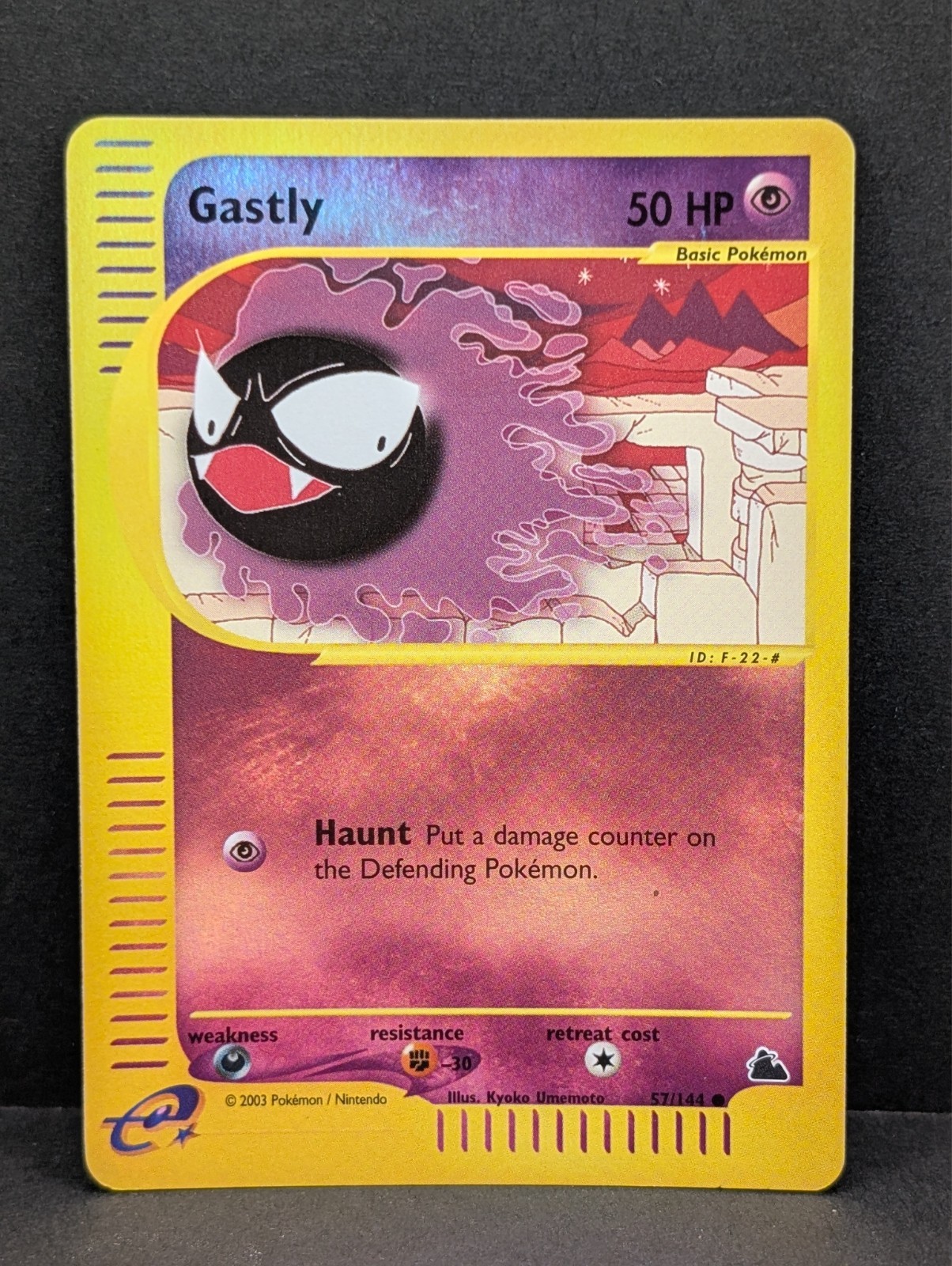 Gastly 57/144 Skyridge Reverse Holo Rare Pokemon TCG Nintendo e-reader NM