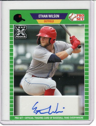 2021 LEAF PRO SET ETHAN WILSON ROOKIE/RC AUTO #PSEW1 *GREEN*