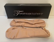Girls Pink Leather Full Sole Ballet Shoes Size 10.5 Theatricals Footwear T1000C