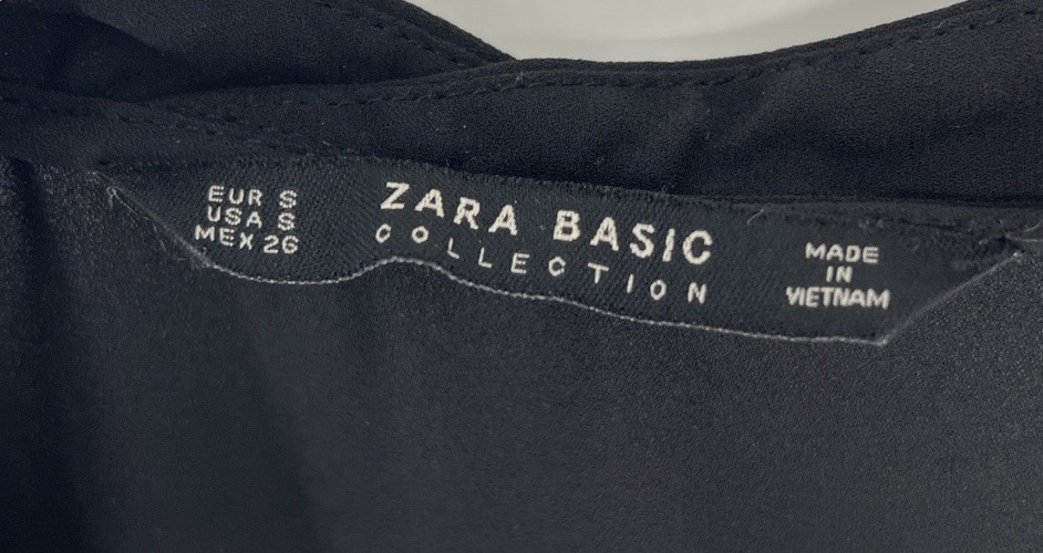 Zara basic Black Button Down Women's blouse small… - image 4