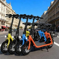 450W 12''Adult Folding Electric Scooter Long Range Safe Urban Commuter E Scooter