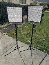 Litepanels 1x1 LS Bi-Color Daylight to Tungsten LED , 2 LIGHT COMPLETE KIT 