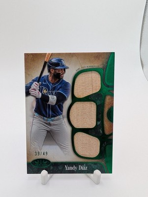 2026 Topps Tier One Yandy Diaz Game Used Dual Bat Low SN 82/99 TB Rays CC