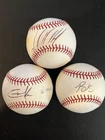 Lot of 3 Signed Baseballs - Washington Nationals (Wily Pena, Ray King, G. Mock)