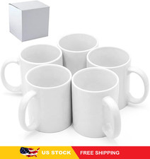 Sublimation Mugs, Cups 11oz Sublimation Ceramic Blank Coffee Mugs,White ,36 pack