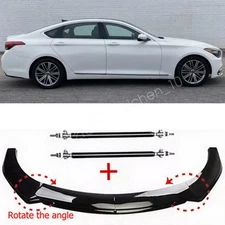 Front Bumper Lip Splitter Spoiler Glossy Black Body Kit For Hyundai Veloster