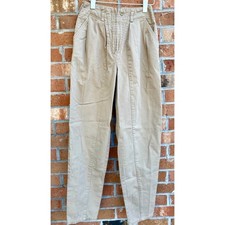 Vintage 80s WOMENS Tan Tailored High Waisted Pants Chac 9/10