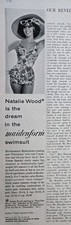 1962 Women's Maidenform Swimsuit Natalie Wood is the Dream Vintage Fashion ad 