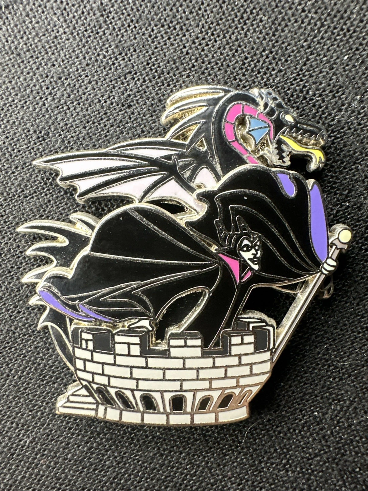 Disney 2008 Maleficent & Dragon On Tower Castle Turret Sleeping Beauty Pin