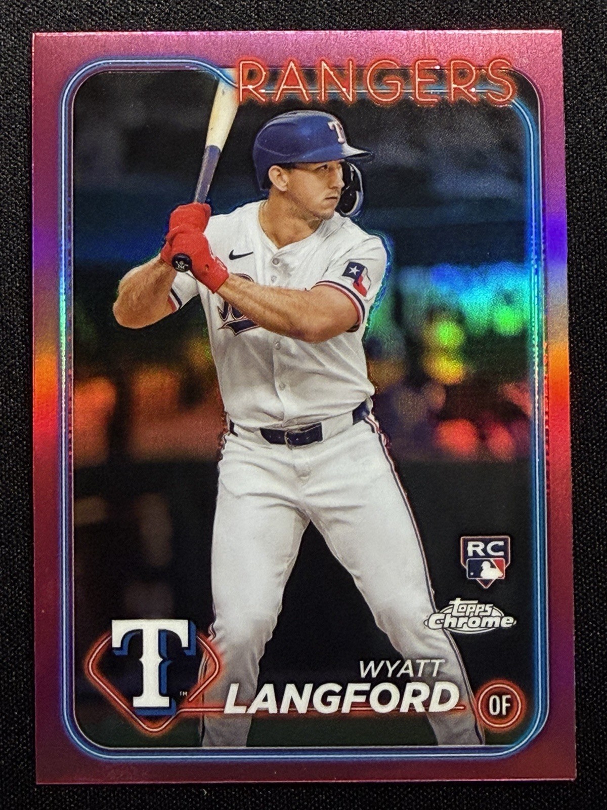 2024 Topps Chrome - Wyatt Langford #122 Pink Refractor (RC)