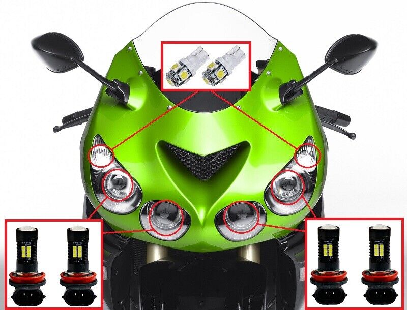 Kawasaki zx-14r zx14r 1400 LED Headlight 6 pieces Kawasaki zx-14r zx14r 1400 LED Headlight 6 pieces