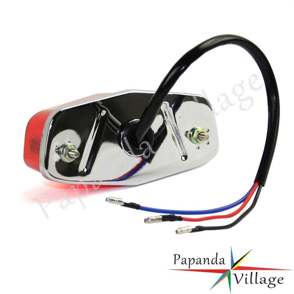 Motorcycle Small Lucas Style 12V LED Rear Brake Stop Tail Light For BSA Norton - Image 4 of 4