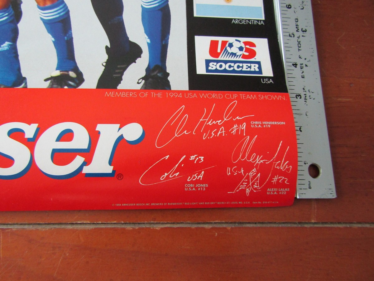Budweiser World Cup USA 94 team Poster Soccer 20 x 29 (PLUS