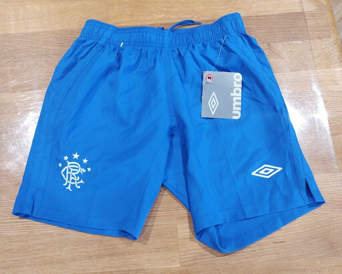 Glasgow Rangers Away Shorts Blue Umbro Size Large Boys LB 24-26