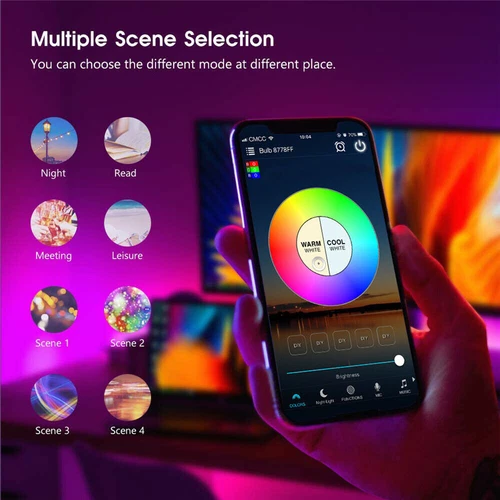 Wifi Bulb E27 B22 15W PIR Sensor Motion Smart LED Globe Lights Alexa Google Home - Picture 5 of 17