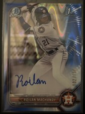 2022 Bowman Chrome ROILAN MACHANDY BLUE WAVE REFRACTOR AUTO /150 ASTROS #CPA-RM