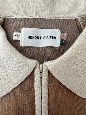 Honor The Gift Polo Sweater Mens Rosecrans Knit Top Size XXL Color Bone NWT
