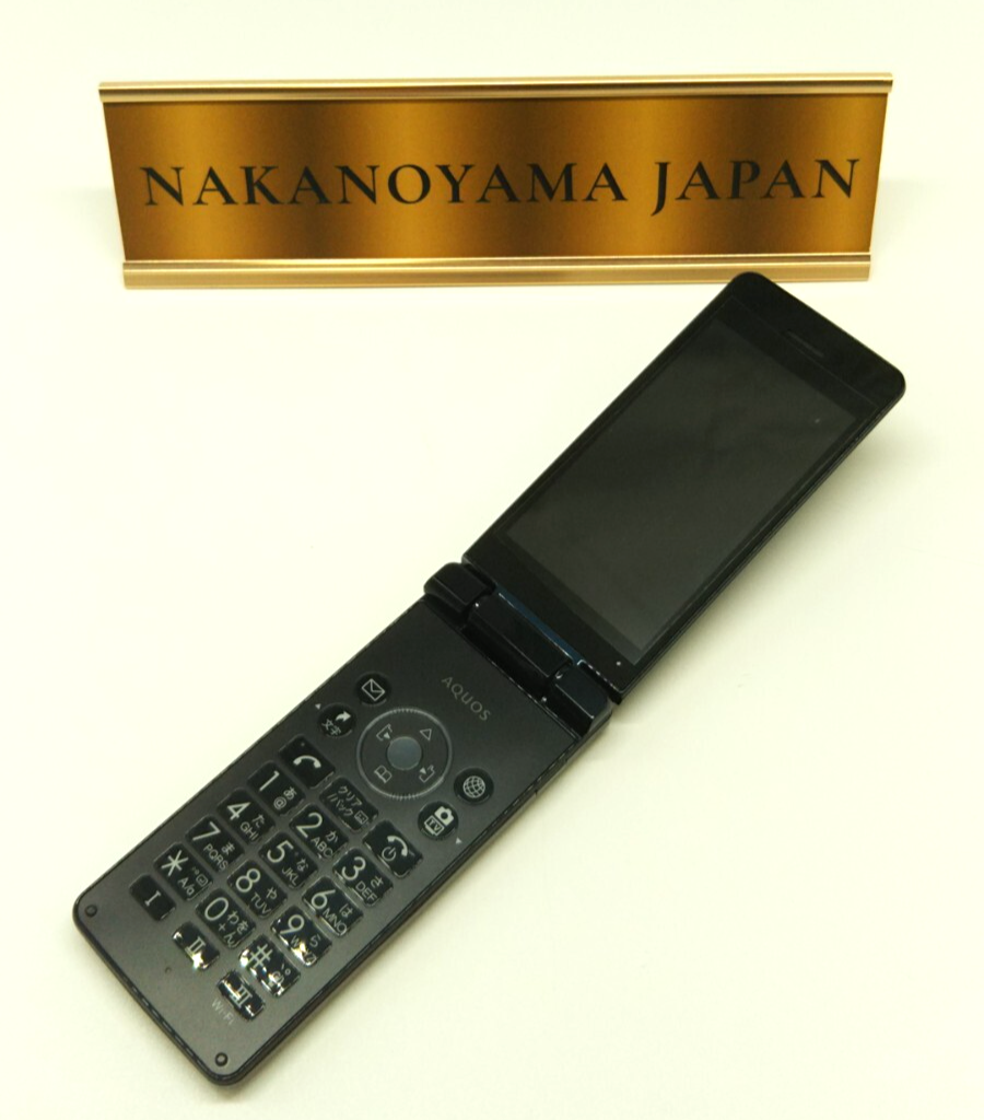 SHARP AQUOS Keitai 3 flip phone 805SH Softbank Unlocked Black SIM