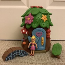 Lakeshore Fairy Land Playset Tree House, Blond Fairy, Leaf Chair, Bridge VGUC