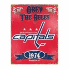 Washington Capitals Tin Metal Sign NHL Embossed Vintage Pub Man Cave Wall Decor
